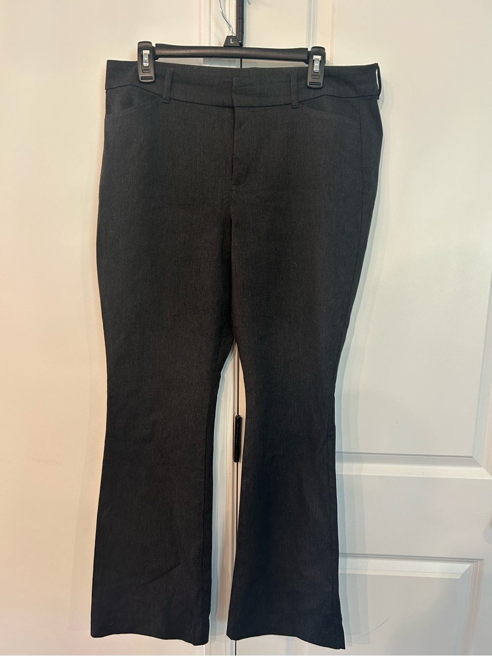 Old Navy High Rise Pixie Flare Pants Size 14 Dark Charcoal Stretch Dress Pants